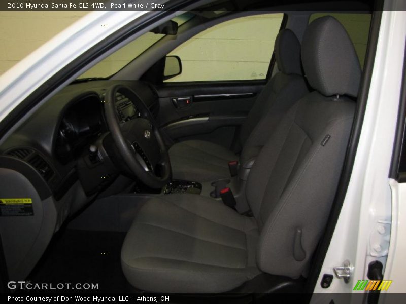 Pearl White / Gray 2010 Hyundai Santa Fe GLS 4WD