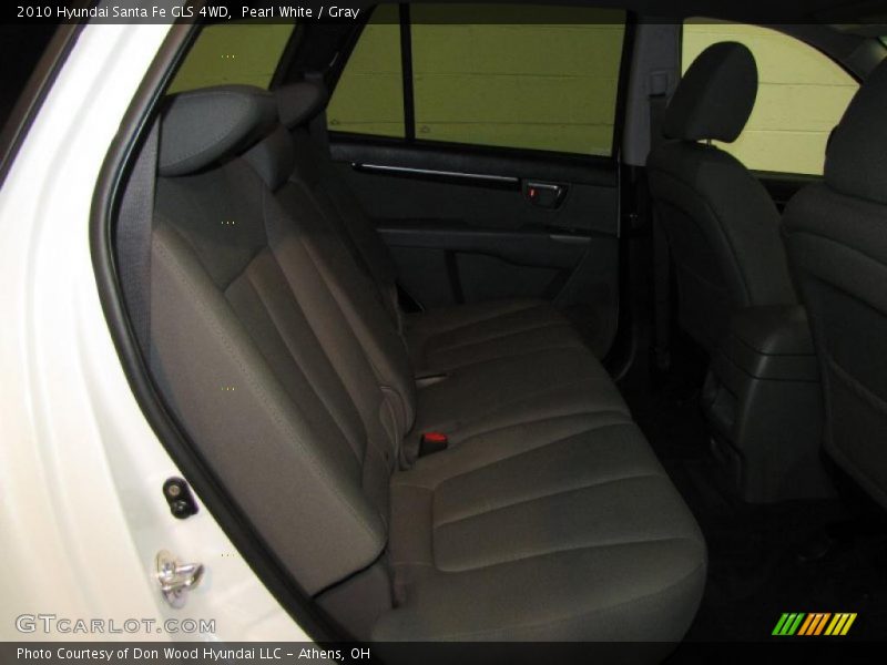 Pearl White / Gray 2010 Hyundai Santa Fe GLS 4WD