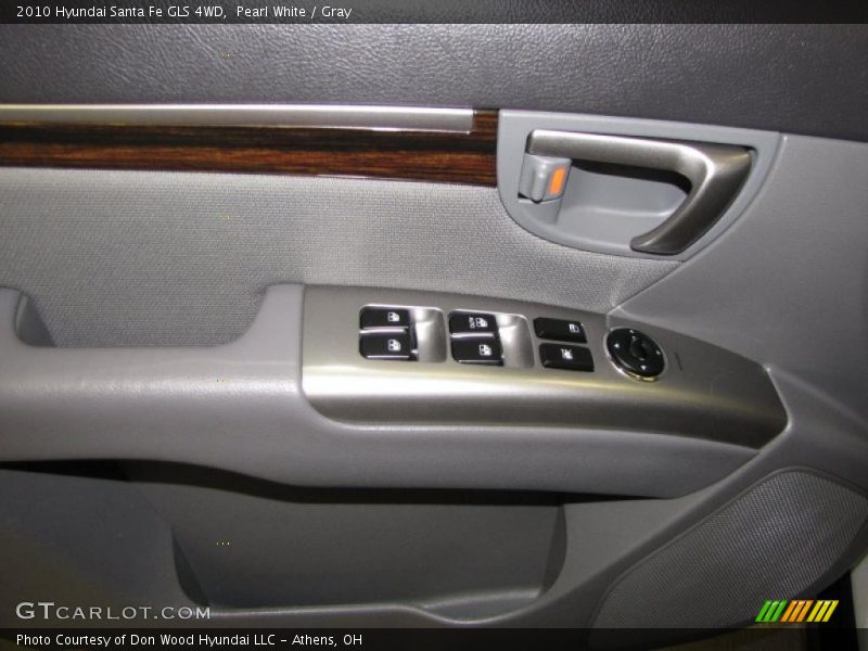 Pearl White / Gray 2010 Hyundai Santa Fe GLS 4WD