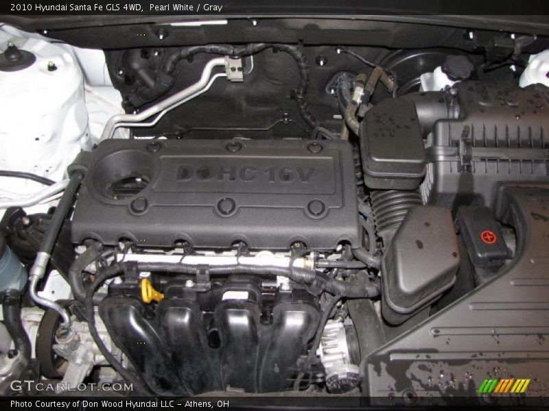 Pearl White / Gray 2010 Hyundai Santa Fe GLS 4WD