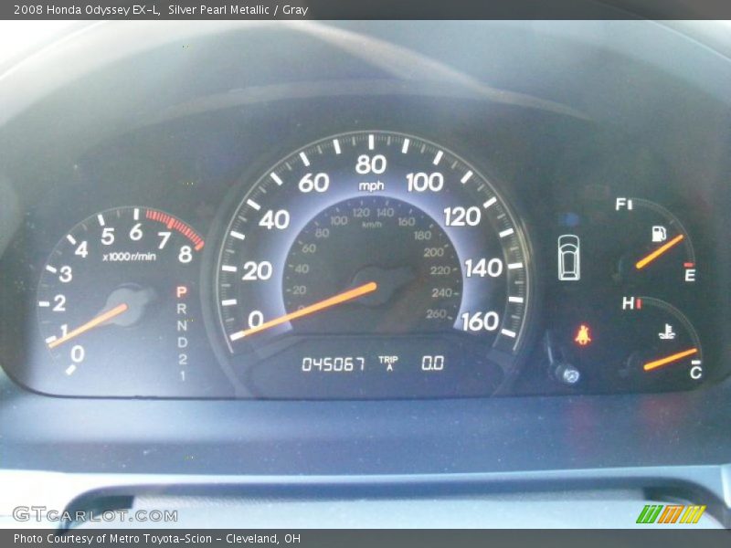 Silver Pearl Metallic / Gray 2008 Honda Odyssey EX-L