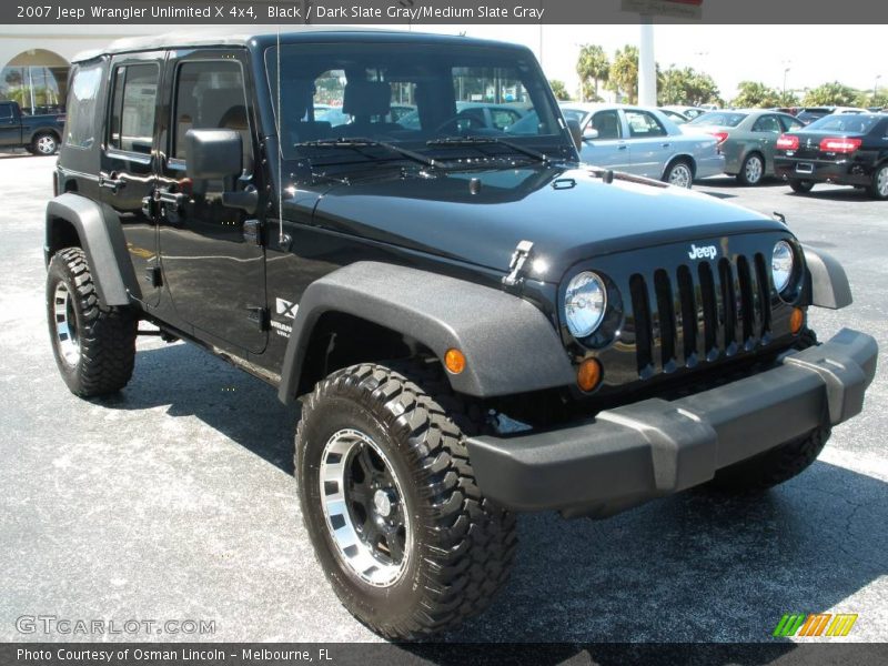 Black / Dark Slate Gray/Medium Slate Gray 2007 Jeep Wrangler Unlimited X 4x4