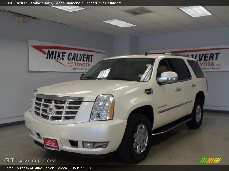 White Diamond / Cocoa/Light Cashmere 2008 Cadillac Escalade AWD