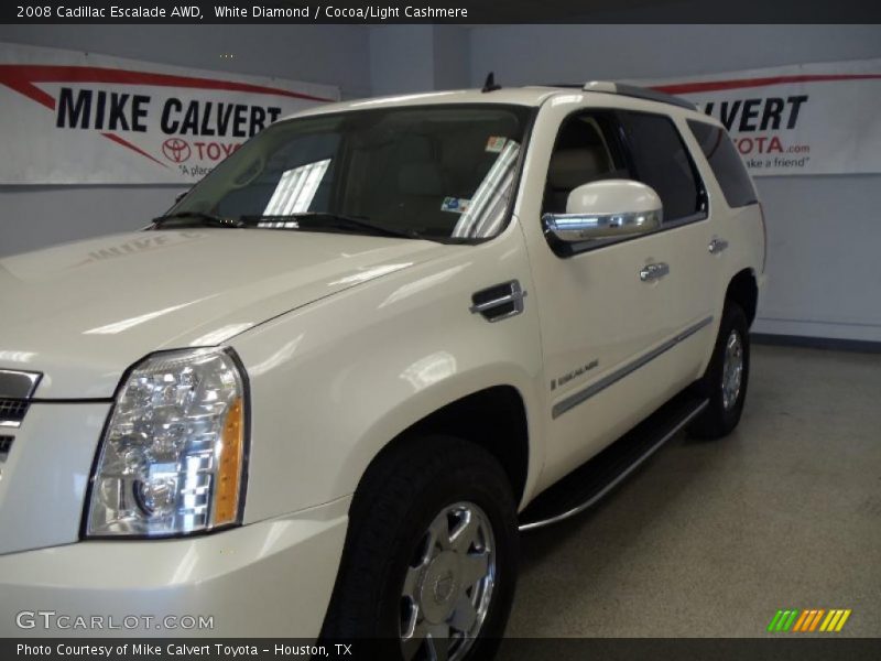 White Diamond / Cocoa/Light Cashmere 2008 Cadillac Escalade AWD