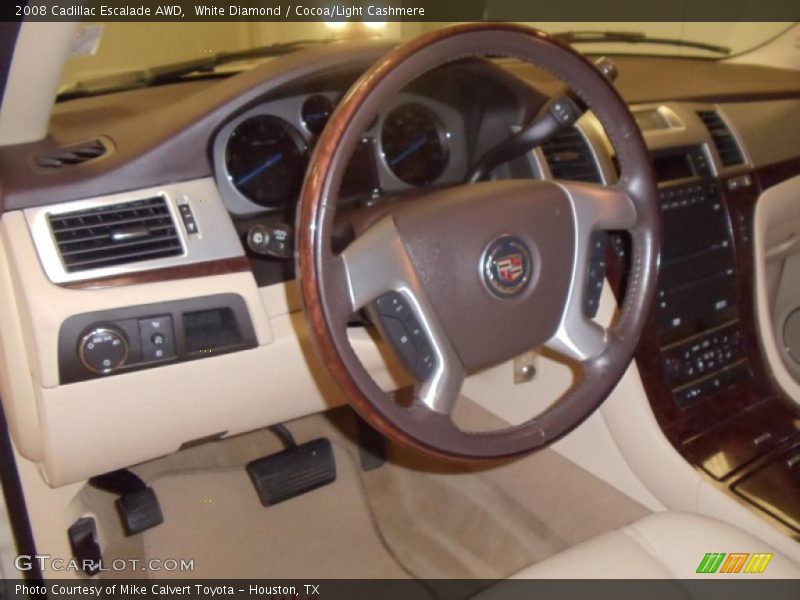 White Diamond / Cocoa/Light Cashmere 2008 Cadillac Escalade AWD