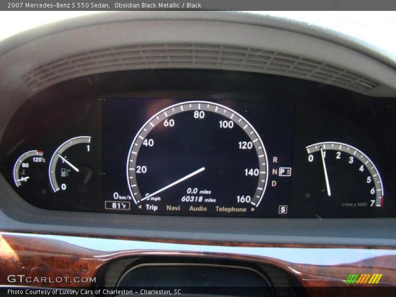 Obsidian Black Metallic / Black 2007 Mercedes-Benz S 550 Sedan