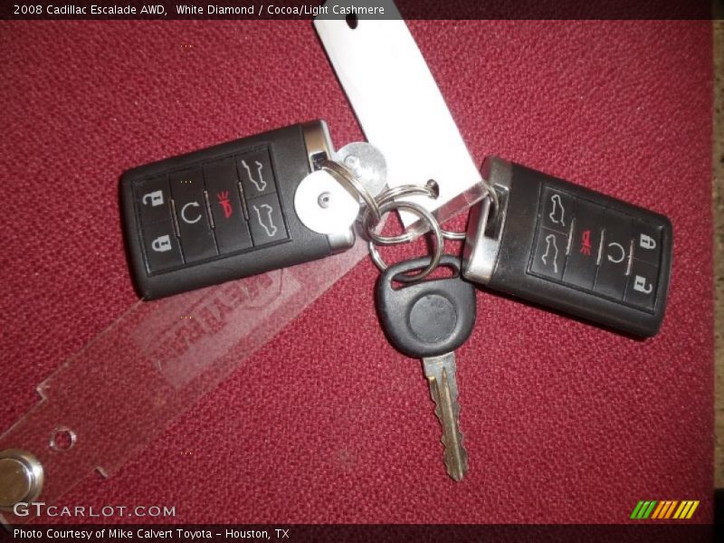 White Diamond / Cocoa/Light Cashmere 2008 Cadillac Escalade AWD