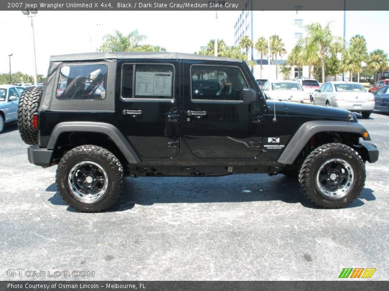 Black / Dark Slate Gray/Medium Slate Gray 2007 Jeep Wrangler Unlimited X 4x4