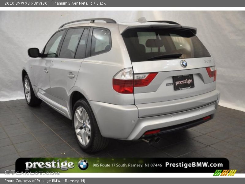 Titanium Silver Metallic / Black 2010 BMW X3 xDrive30i