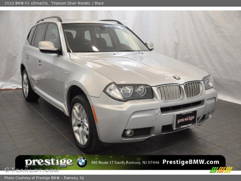 Titanium Silver Metallic / Black 2010 BMW X3 xDrive30i