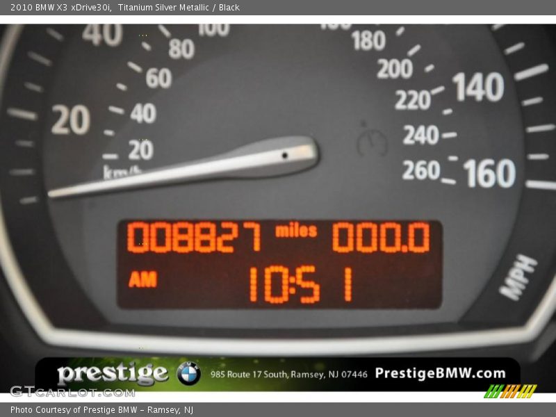 Titanium Silver Metallic / Black 2010 BMW X3 xDrive30i