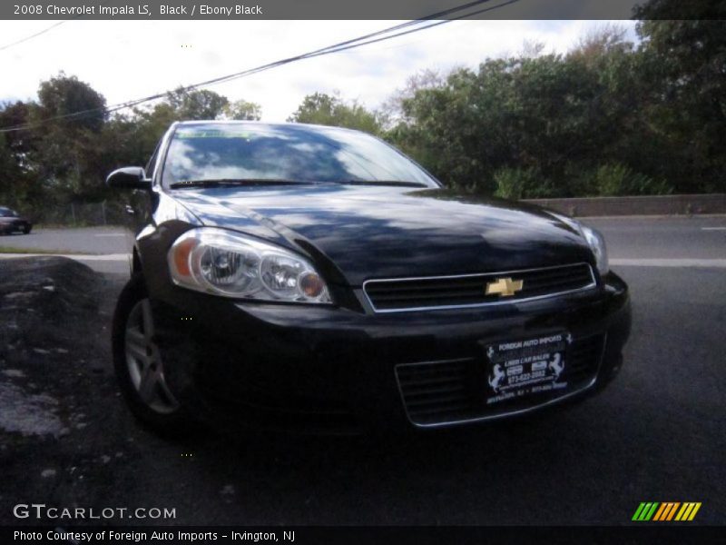 Black / Ebony Black 2008 Chevrolet Impala LS