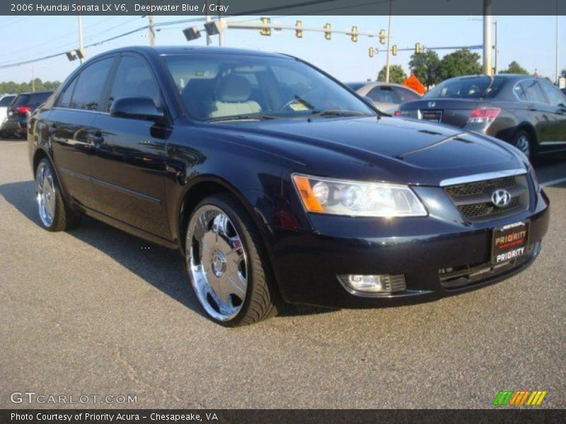 Deepwater Blue / Gray 2006 Hyundai Sonata LX V6