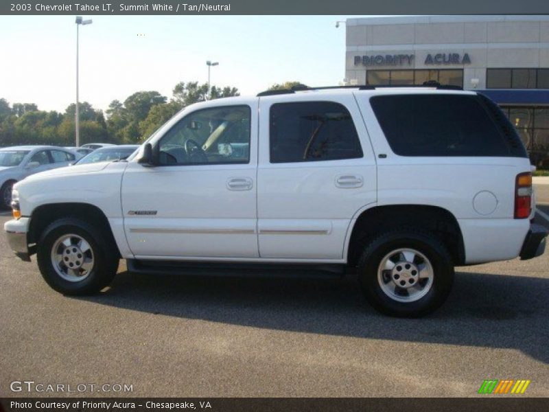 Summit White / Tan/Neutral 2003 Chevrolet Tahoe LT