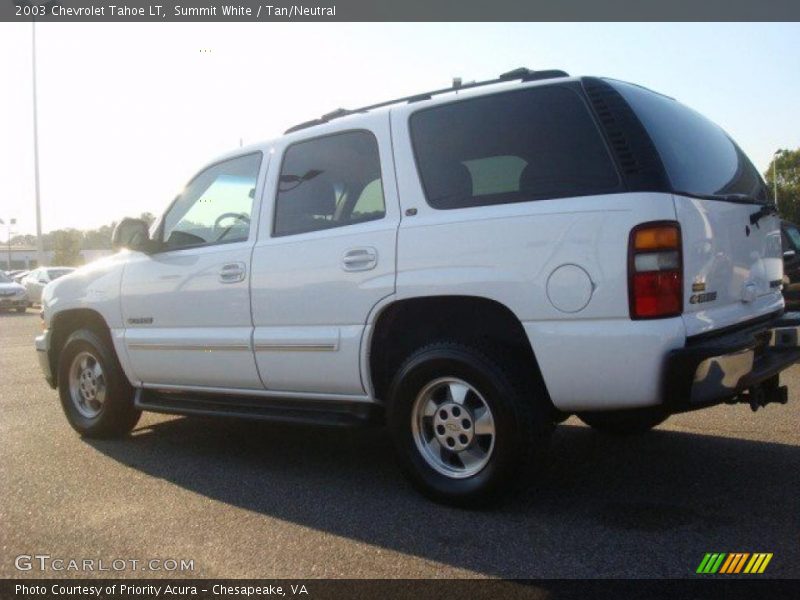 Summit White / Tan/Neutral 2003 Chevrolet Tahoe LT