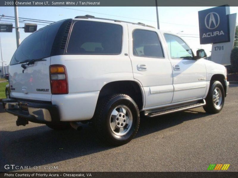 Summit White / Tan/Neutral 2003 Chevrolet Tahoe LT