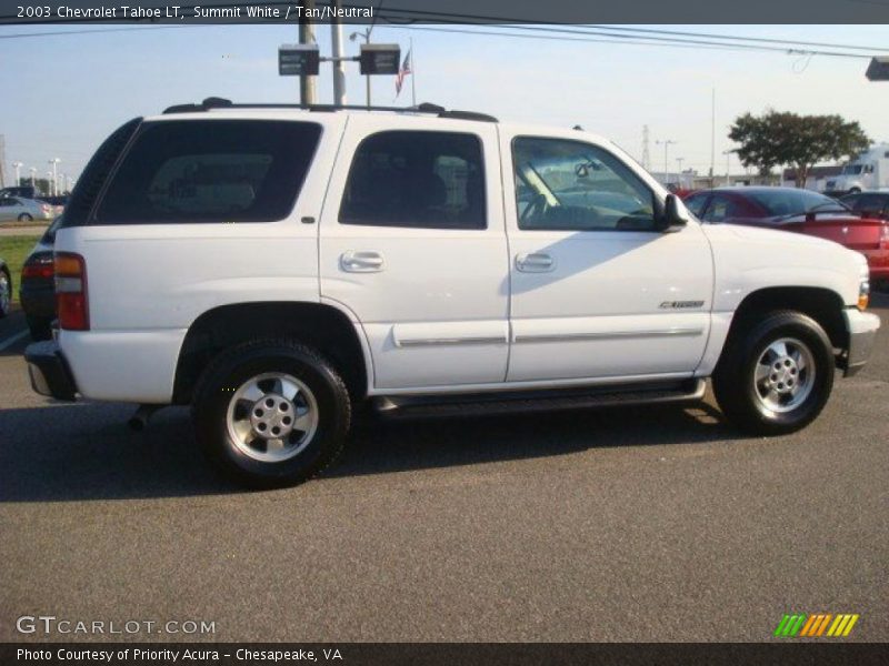 Summit White / Tan/Neutral 2003 Chevrolet Tahoe LT