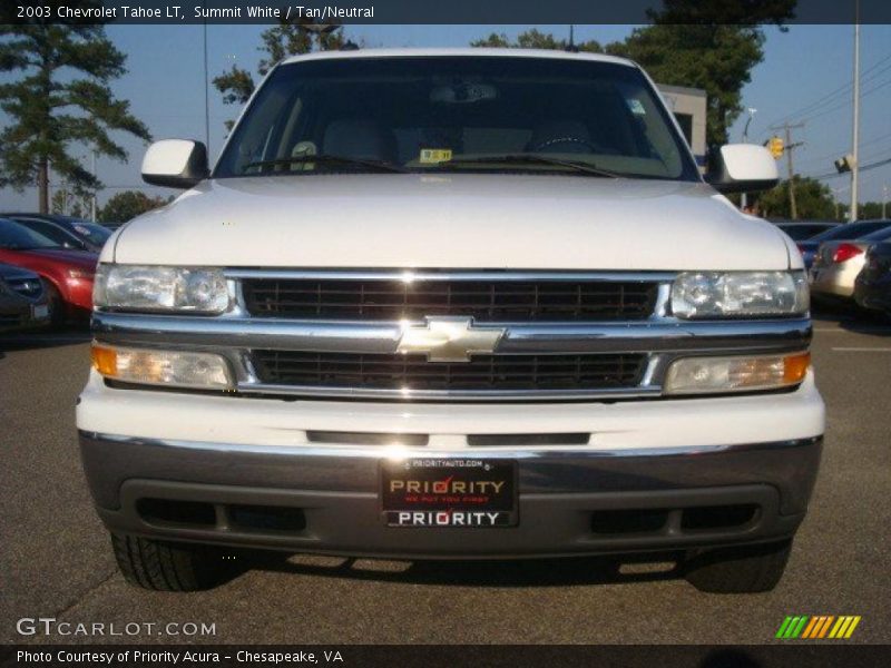 Summit White / Tan/Neutral 2003 Chevrolet Tahoe LT