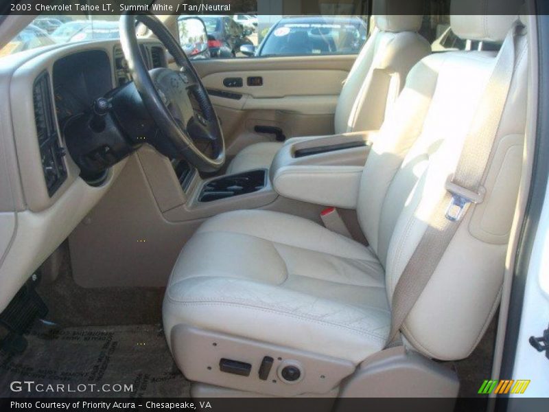Summit White / Tan/Neutral 2003 Chevrolet Tahoe LT