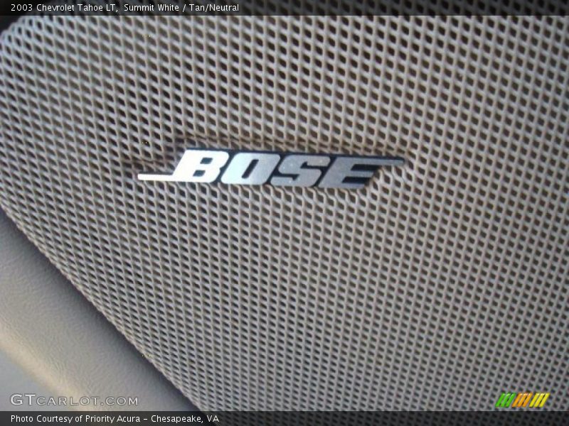 Summit White / Tan/Neutral 2003 Chevrolet Tahoe LT