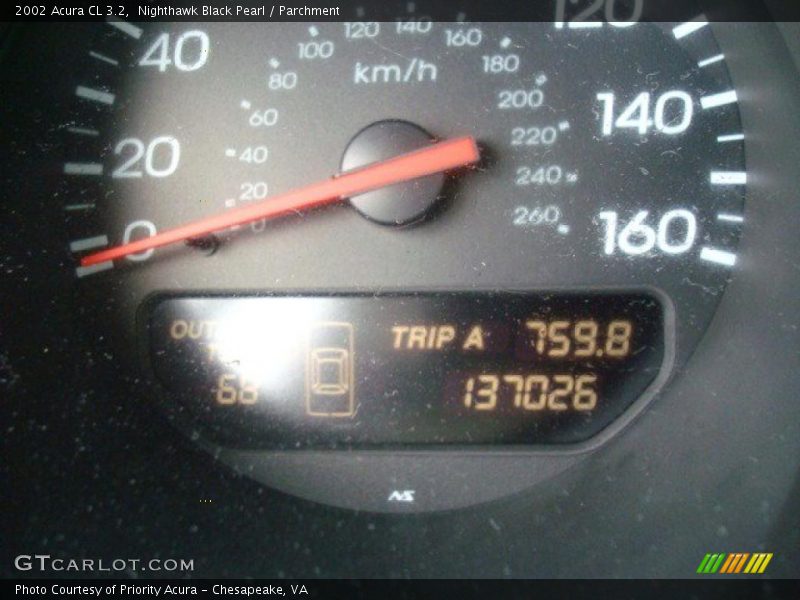 Nighthawk Black Pearl / Parchment 2002 Acura CL 3.2
