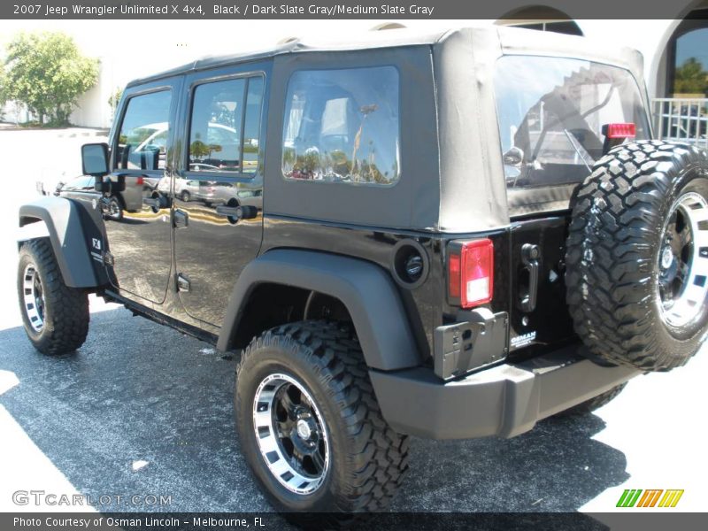 Black / Dark Slate Gray/Medium Slate Gray 2007 Jeep Wrangler Unlimited X 4x4