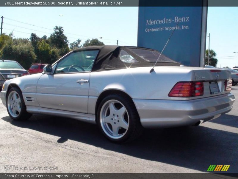 Brilliant Silver Metallic / Ash 2001 Mercedes-Benz SL 500 Roadster