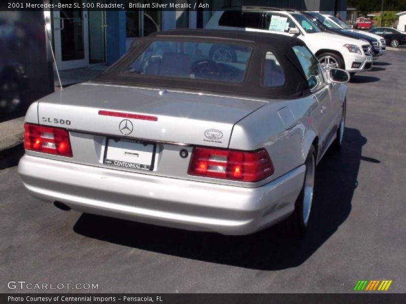Brilliant Silver Metallic / Ash 2001 Mercedes-Benz SL 500 Roadster