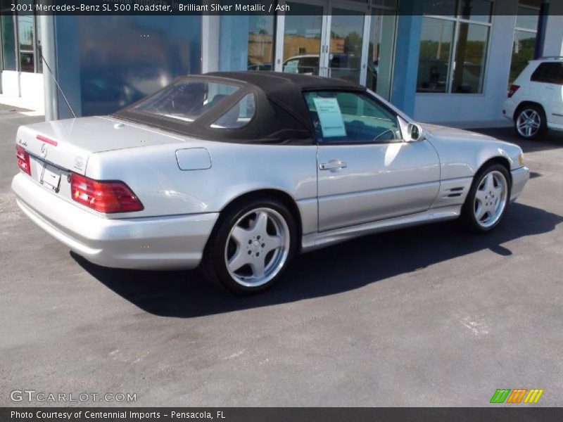 Brilliant Silver Metallic / Ash 2001 Mercedes-Benz SL 500 Roadster
