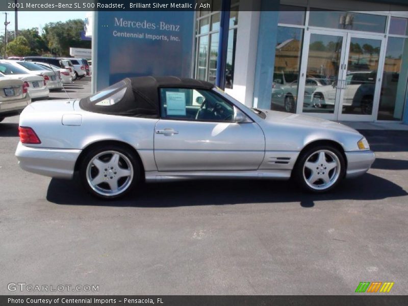 Brilliant Silver Metallic / Ash 2001 Mercedes-Benz SL 500 Roadster