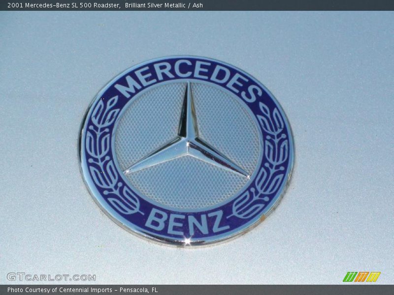 Brilliant Silver Metallic / Ash 2001 Mercedes-Benz SL 500 Roadster