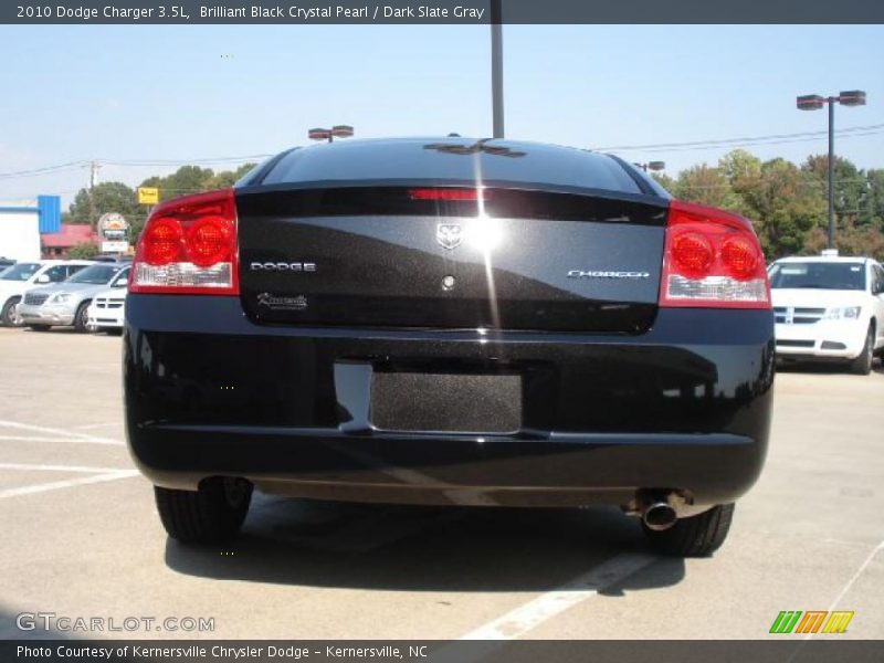 Brilliant Black Crystal Pearl / Dark Slate Gray 2010 Dodge Charger 3.5L