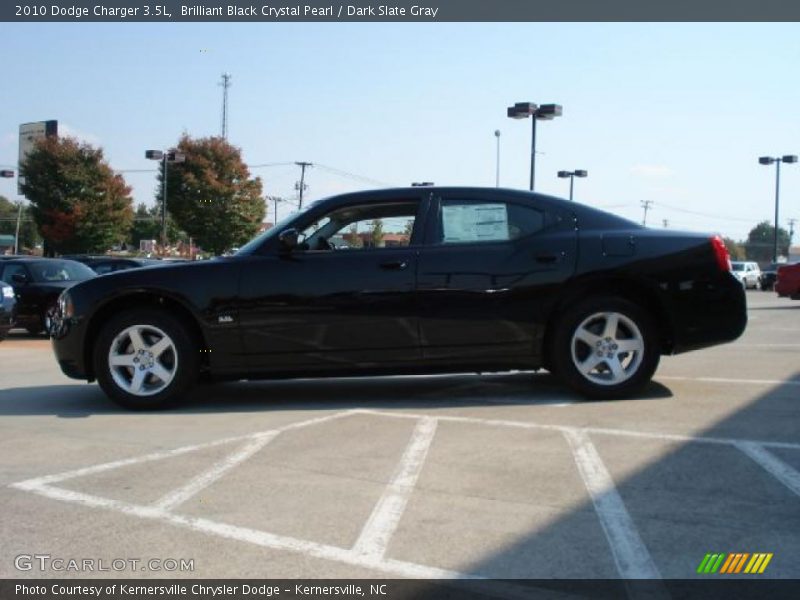 Brilliant Black Crystal Pearl / Dark Slate Gray 2010 Dodge Charger 3.5L