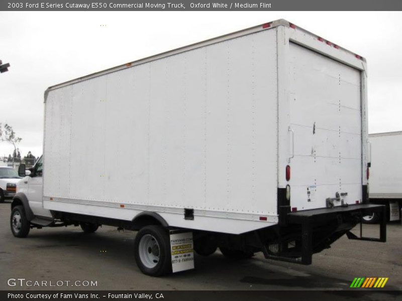 Oxford White / Medium Flint 2003 Ford E Series Cutaway E550 Commercial Moving Truck