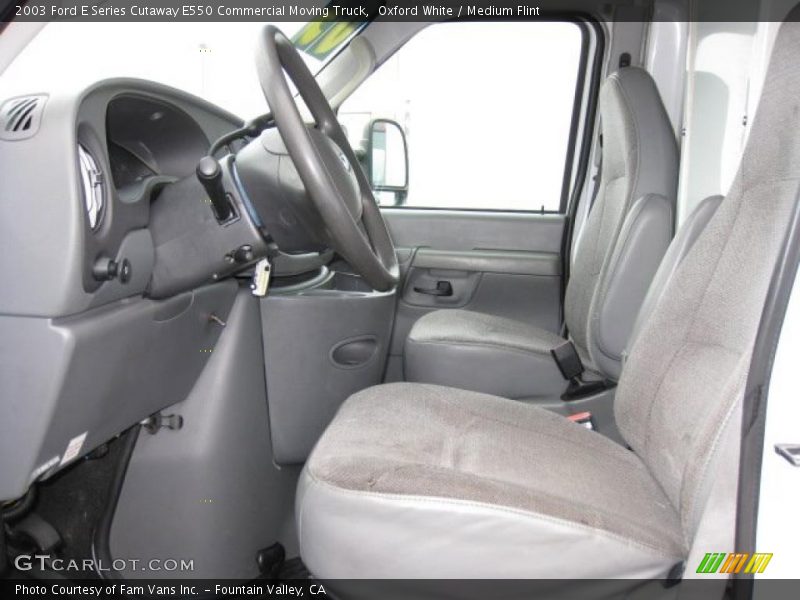 Oxford White / Medium Flint 2003 Ford E Series Cutaway E550 Commercial Moving Truck