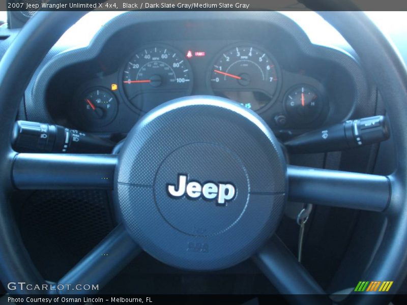 Black / Dark Slate Gray/Medium Slate Gray 2007 Jeep Wrangler Unlimited X 4x4