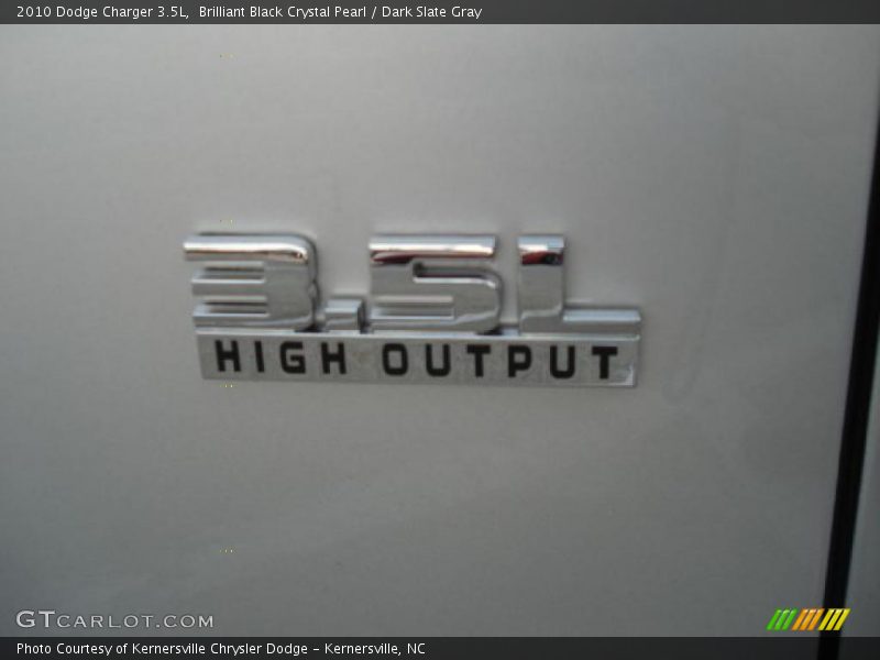 Brilliant Black Crystal Pearl / Dark Slate Gray 2010 Dodge Charger 3.5L