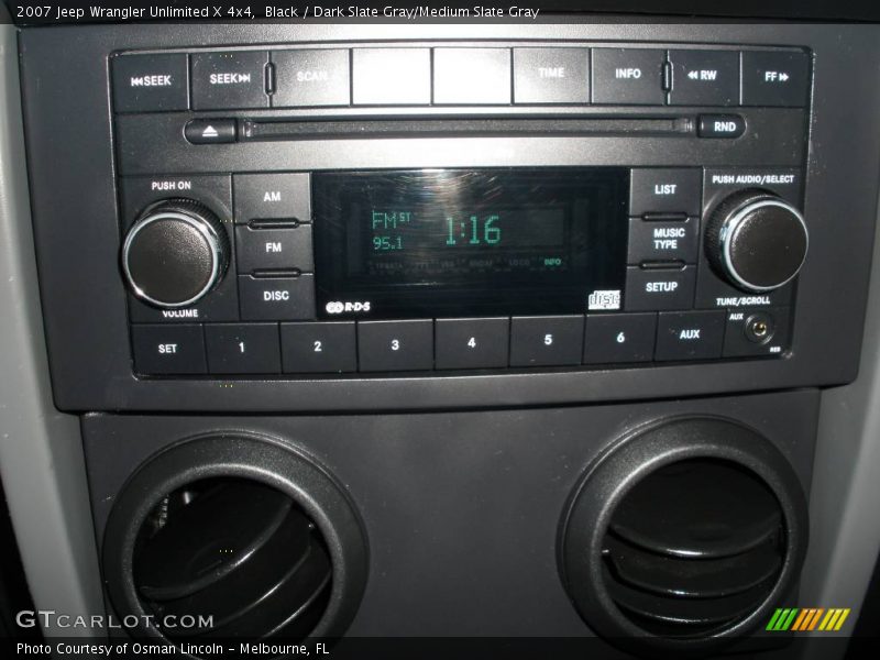 Black / Dark Slate Gray/Medium Slate Gray 2007 Jeep Wrangler Unlimited X 4x4