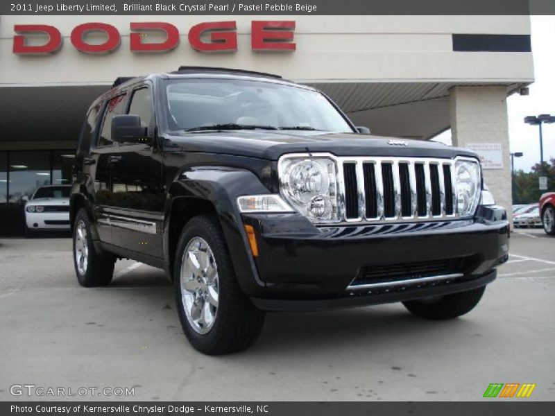 Brilliant Black Crystal Pearl / Pastel Pebble Beige 2011 Jeep Liberty Limited