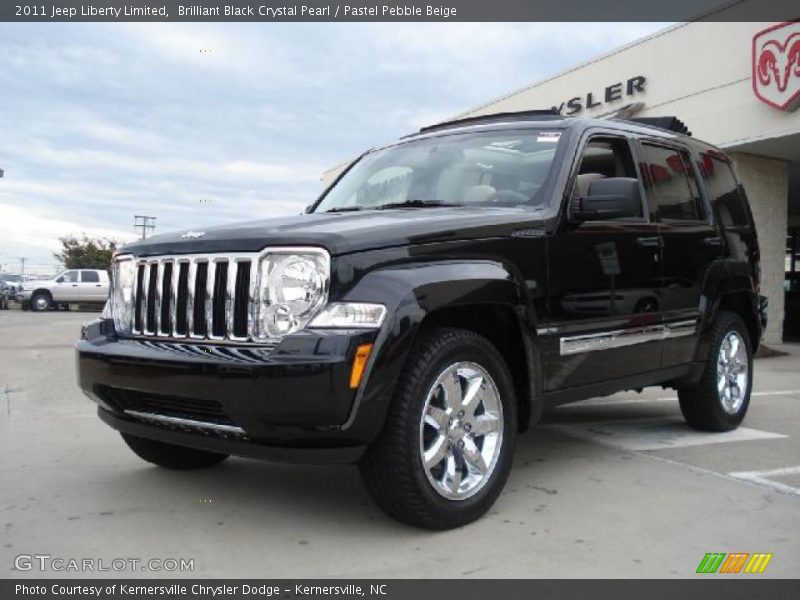 Brilliant Black Crystal Pearl / Pastel Pebble Beige 2011 Jeep Liberty Limited