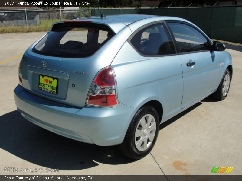 Ice Blue / Gray 2007 Hyundai Accent GS Coupe