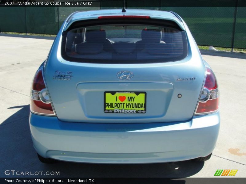 Ice Blue / Gray 2007 Hyundai Accent GS Coupe