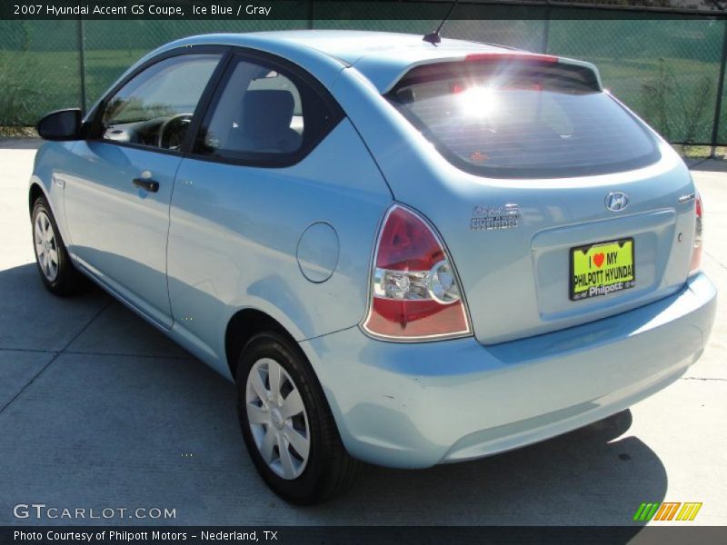 Ice Blue / Gray 2007 Hyundai Accent GS Coupe