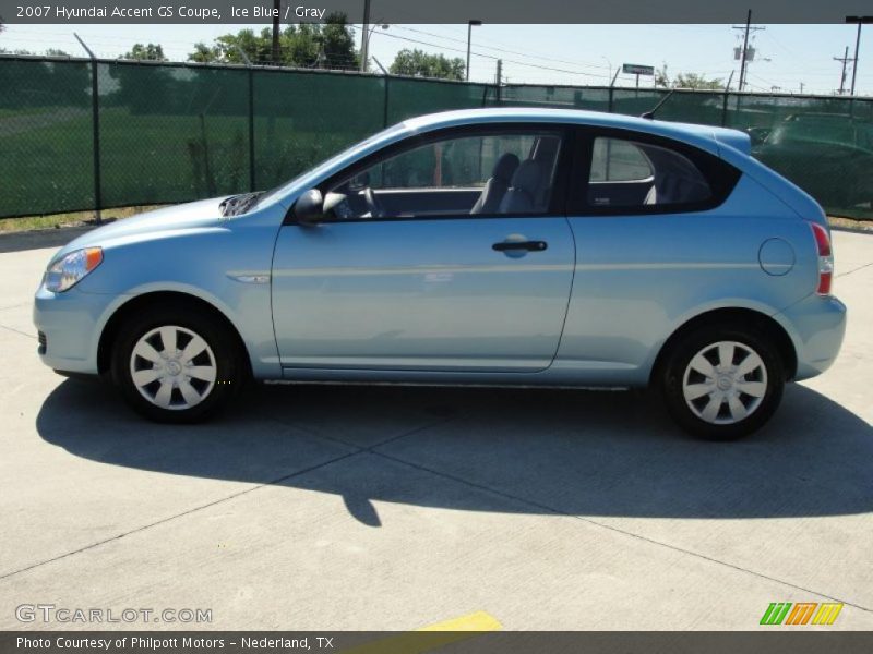 Ice Blue / Gray 2007 Hyundai Accent GS Coupe