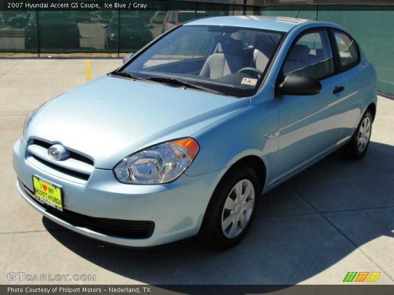 Ice Blue / Gray 2007 Hyundai Accent GS Coupe