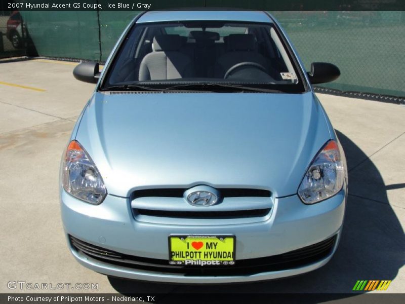 Ice Blue / Gray 2007 Hyundai Accent GS Coupe