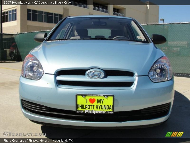 Ice Blue / Gray 2007 Hyundai Accent GS Coupe