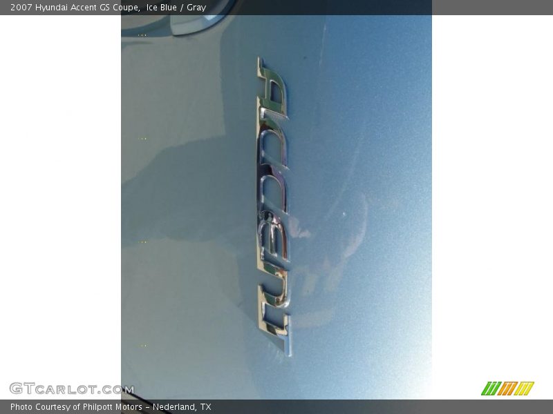 Ice Blue / Gray 2007 Hyundai Accent GS Coupe