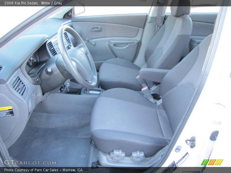 White / Gray 2006 Kia Rio Sedan