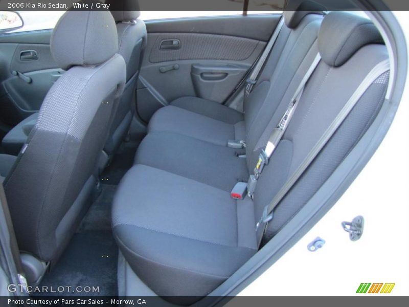 White / Gray 2006 Kia Rio Sedan